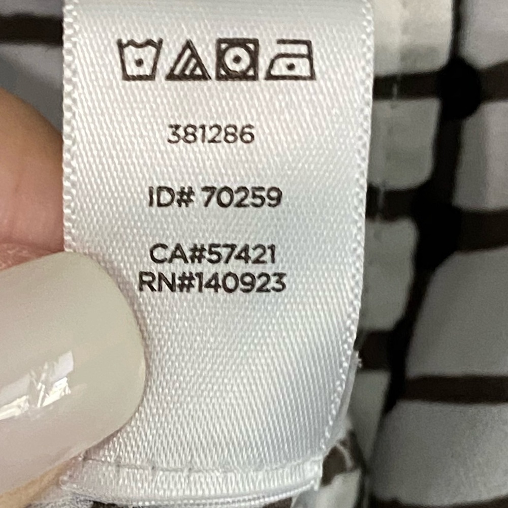 Loft Printed Collared Button Down Long Sleeve M - image 6